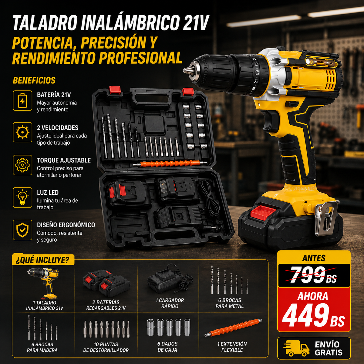 Taladro Inalámbrico Vortex™